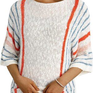 Womens Knit Crewneck Sweater Fall Casual Long Sleeve Colorblock Lightweight